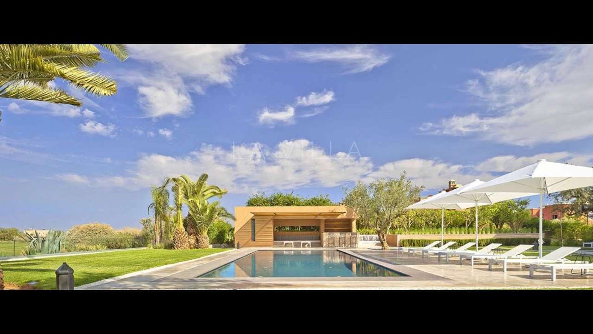 Location de vacances,Villa,Location saisonnière Villa sur golf de luxe de 5 suites en première ligne sur golf à Marrakech,Marrakech,Route Amizmiz