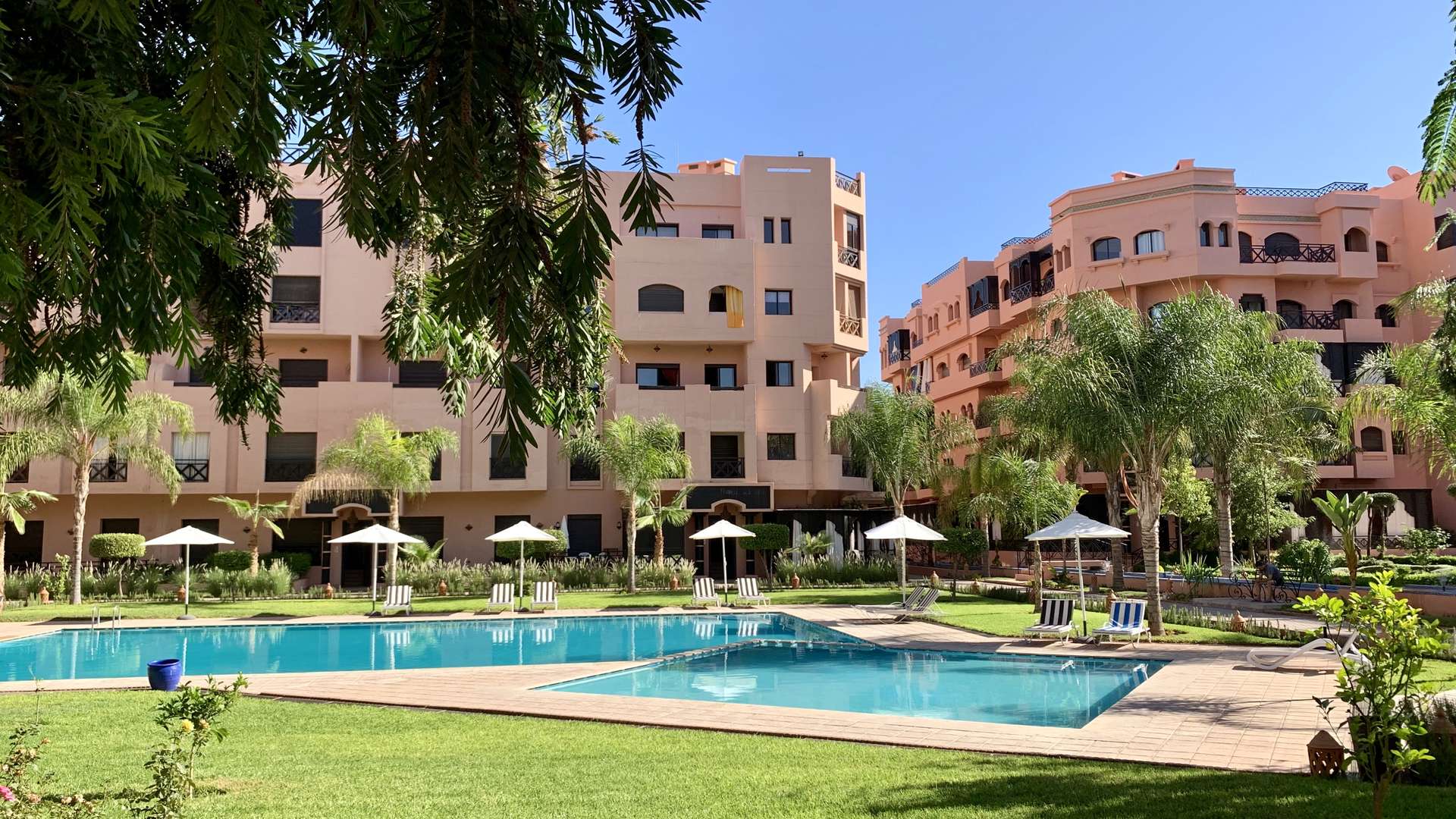 Location longue durée ,Appartement,Superbe appartement 2ch Salon à louer Résidence avec piscine Marrakech Palmeraie ,Marrakech,Palmeraie